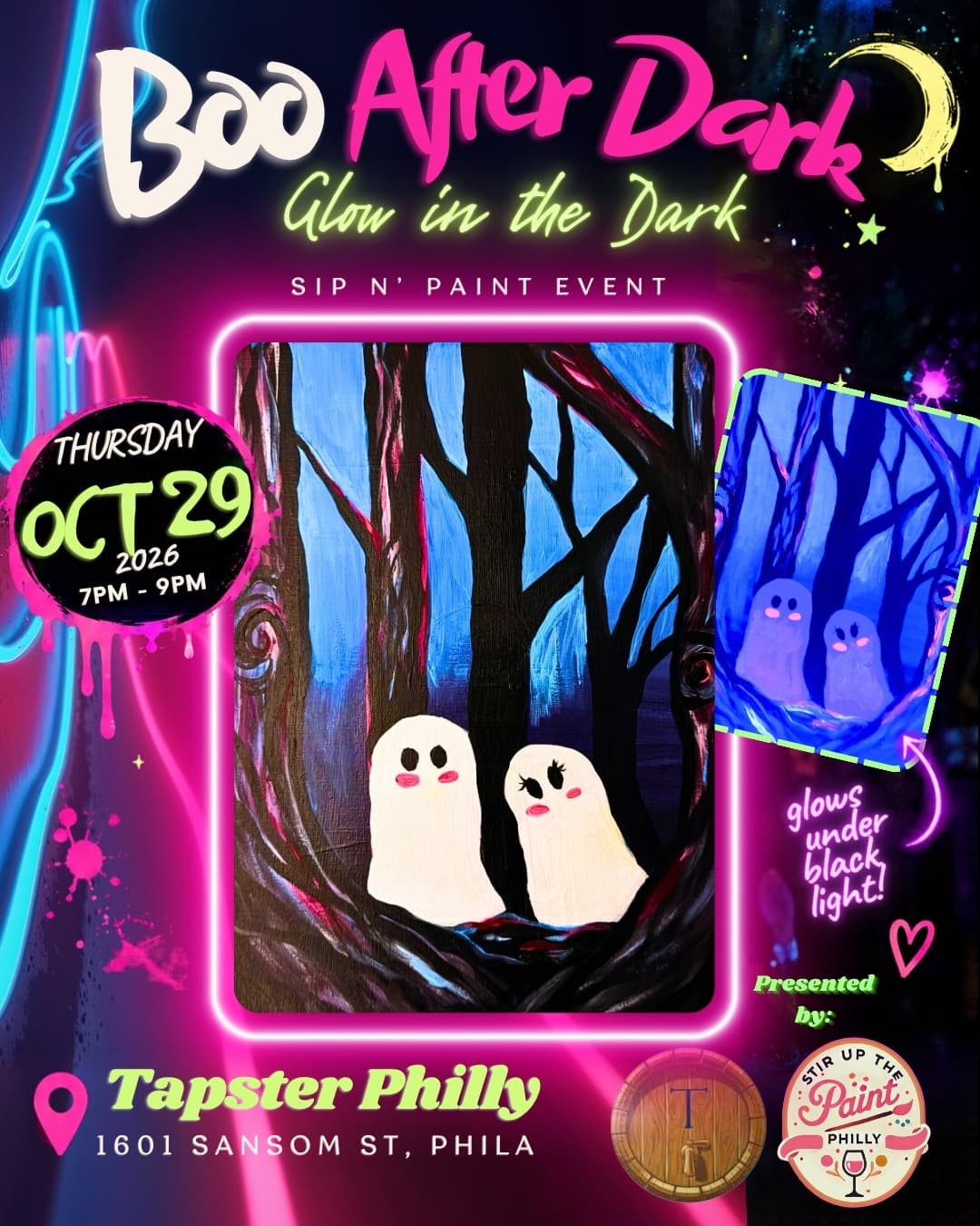"Boo after Dark" Glowing Sip N' Paint (21+)