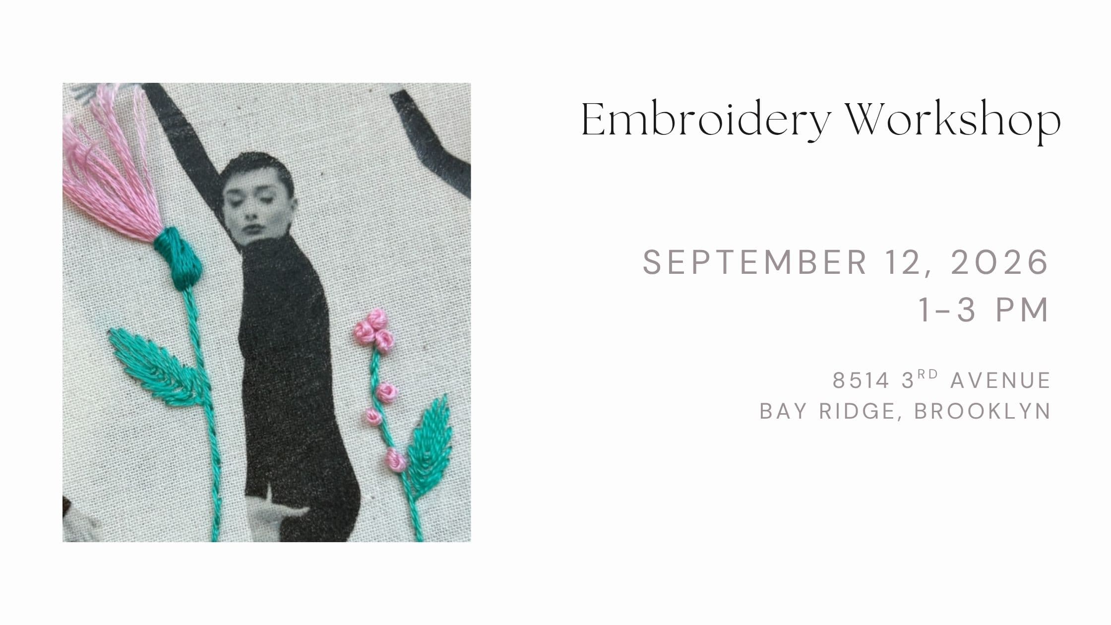 Workshop Embroidered Floral Motifs on Photos