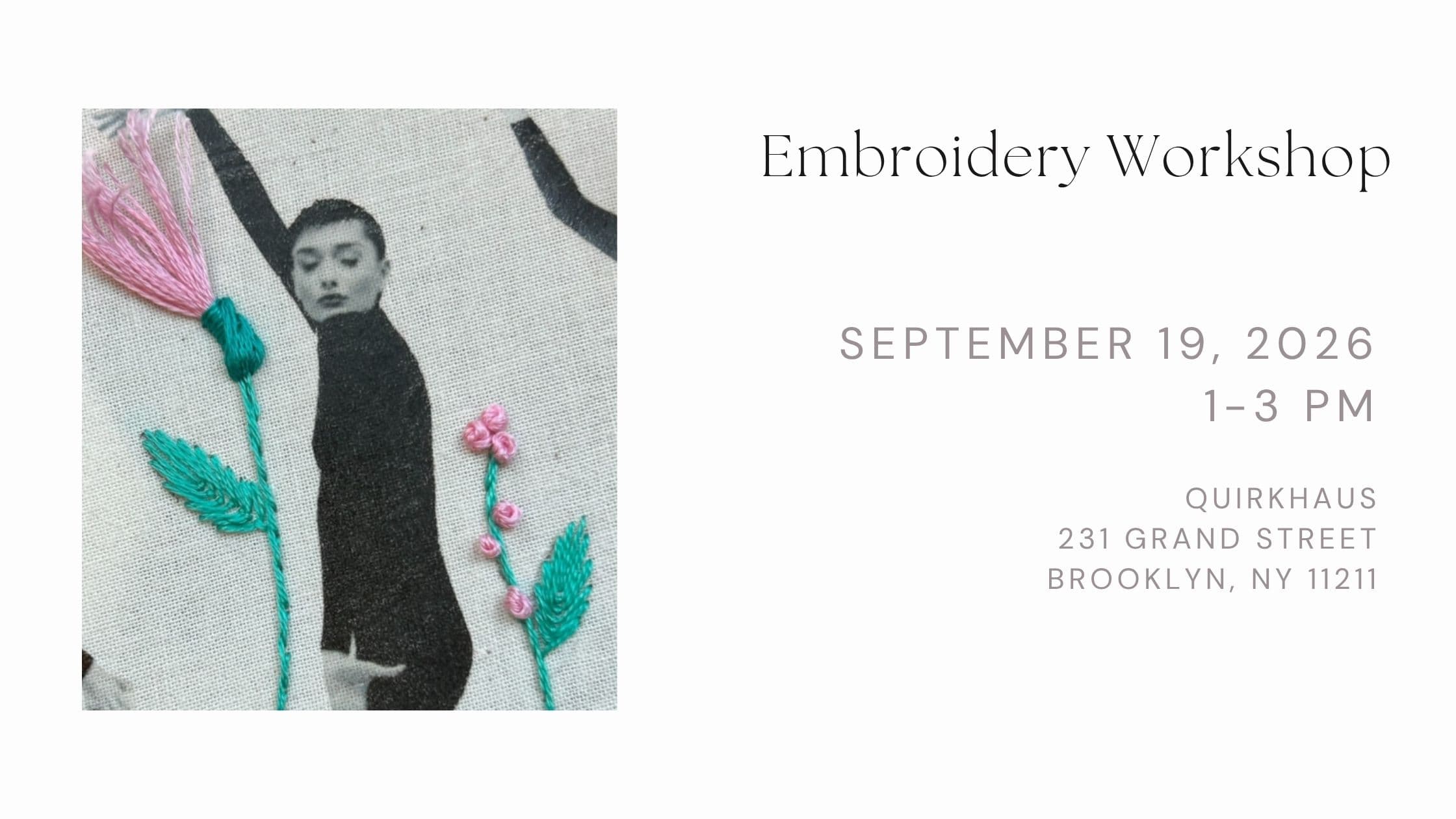 Workshop Embroidered Floral Motifs on Photos