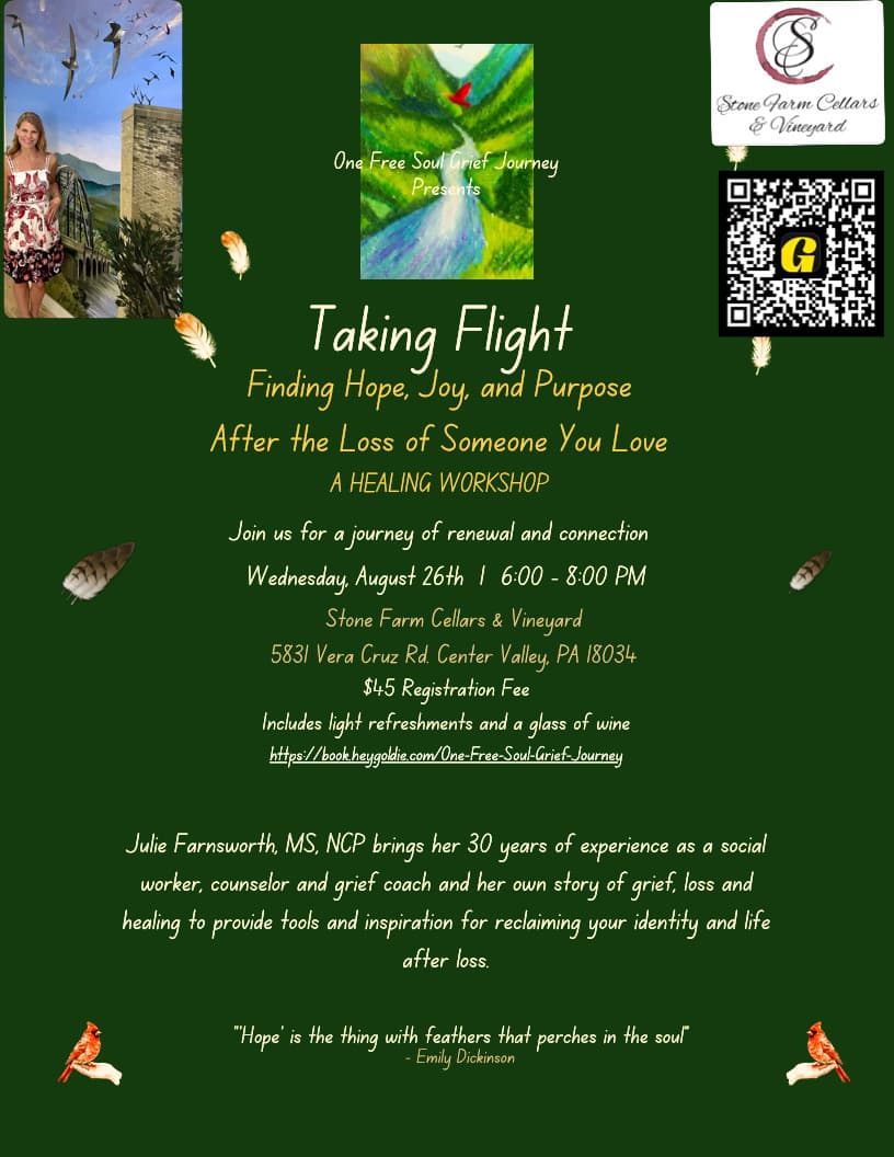 Taking Flight- healing from grief and loss