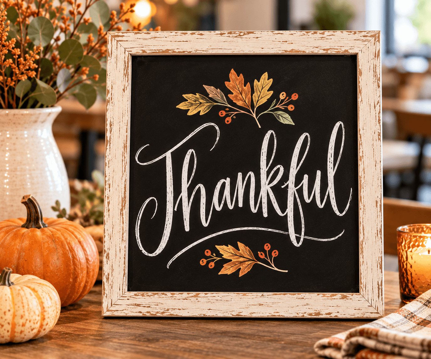 Gather & Give Thanks Fall Chalkboard Class