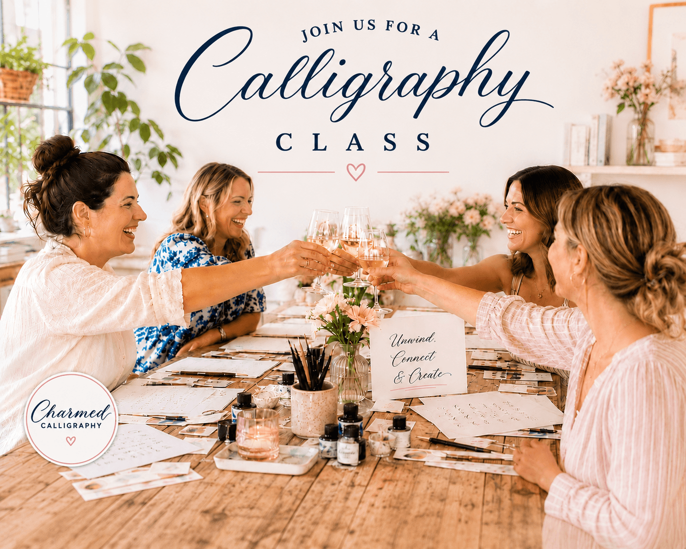 Beginner Calligraphy at Sweet Pi Society!