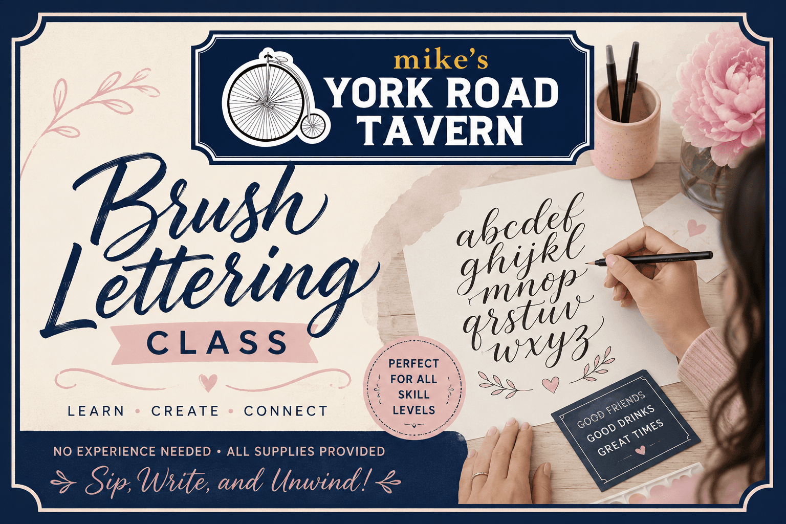 Beginner Brush Lettering at Mike’s York Road