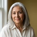 Marigold local, early 60s with silver hair — sound bath regular